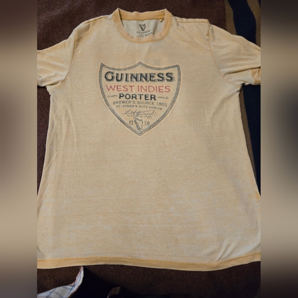 Men's Medium Guinness For Lucky Brand Burn Out Tshirt 2018 - Picture 1 of 5